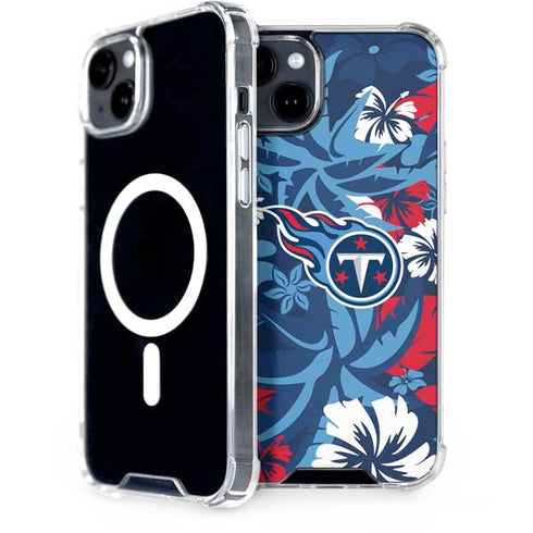 NFL Tennessee Titans Tropical Print iPhone 15 Plus MagSafe Case