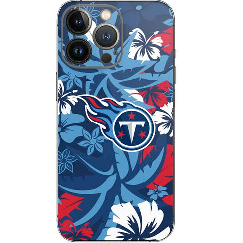 NFL Tennessee Titans Tropical Print iPhone 14 Pro Skin