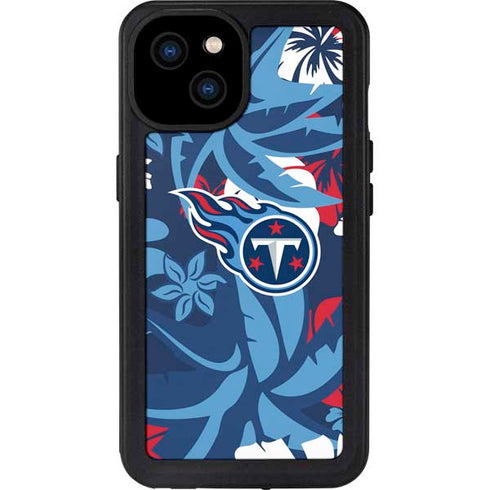 NFL Tennessee Titans Tropical Print iPhone 15 Plus Waterproof Case