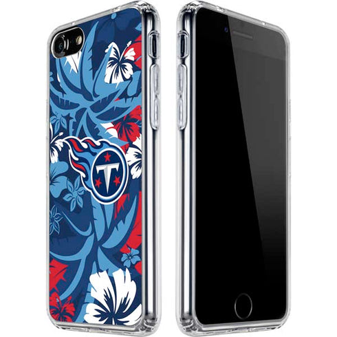 NFL Tennessee Titans Tropical Print iPhone SE (2nd & 3rd Gen) Clear Case