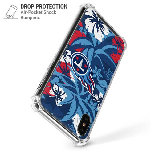 NFL Tennessee Titans Tropical Print iPhone X/XS Clear Case