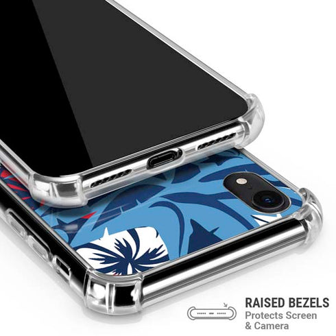 NFL Tennessee Titans Tropical Print iPhone XR Clear Case