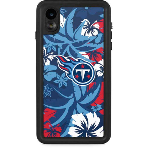 NFL Tennessee Titans Tropical Print iPhone XR Waterproof Case