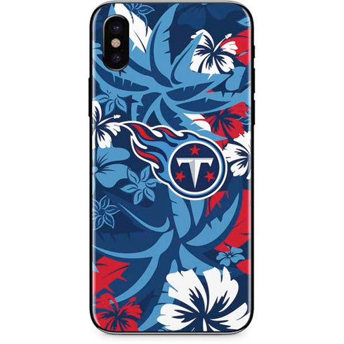 NFL Tennessee Titans Tropical Print iPhone XS Skin