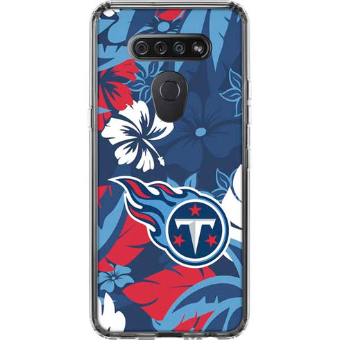 NFL Tennessee Titans Tropical Print LG K51/Q51 Clear Case
