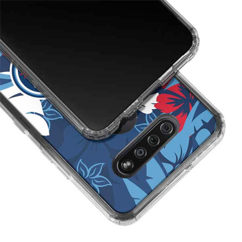 NFL Tennessee Titans Tropical Print LG K51/Q51 Clear Case