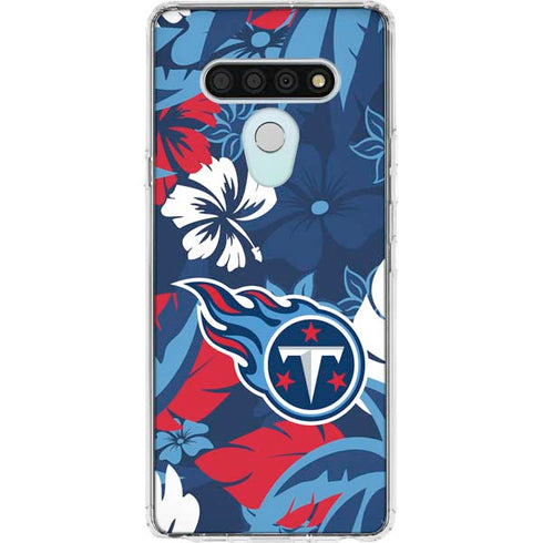 NFL Tennessee Titans Tropical Print LG Stylo 6 Clear Case