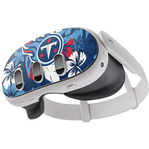 NFL Tennessee Titans Tropical Print Meta Quest 3 Skin