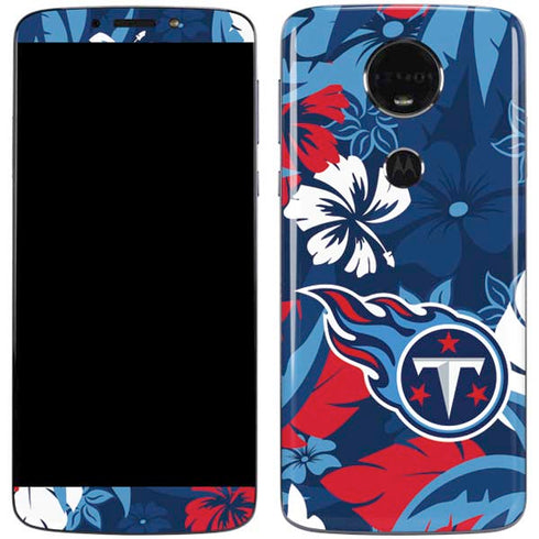 NFL Tennessee Titans Tropical Print Moto E5 Plus Skin