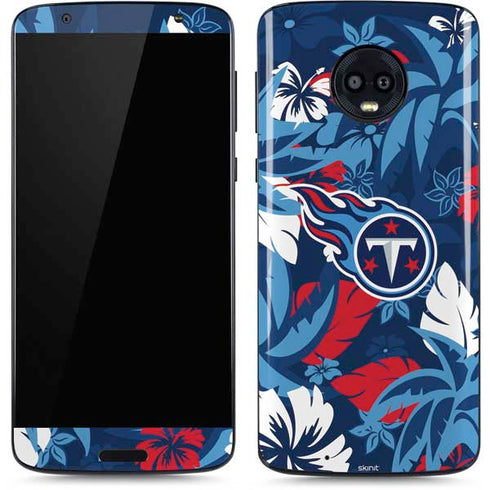 NFL Tennessee Titans Tropical Print Moto G6 Skin