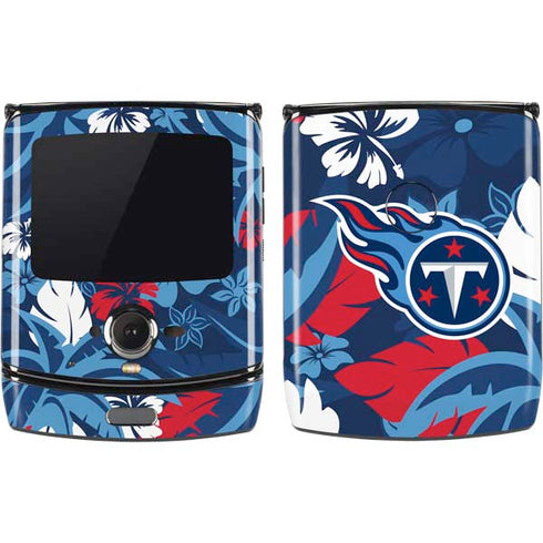 NFL Tennessee Titans Tropical Print Motorola RAZR Skin