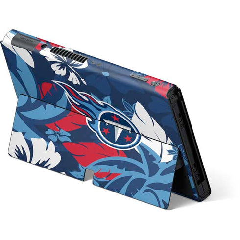 NFL Tennessee Titans Tropical Print Nintendo Switch OLED (2021) Skin