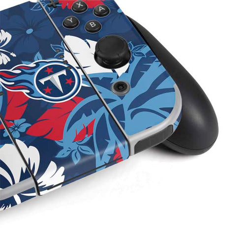 NFL Tennessee Titans Tropical Print Nintendo Switch OLED (2021) Skin