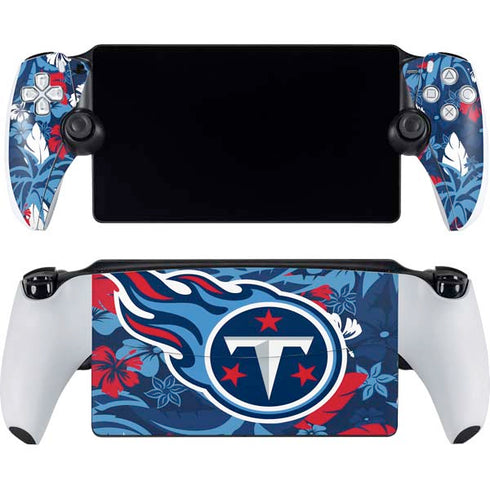 NFL Tennessee Titans Tropical Print PlayStation Portal Remote Player Skin