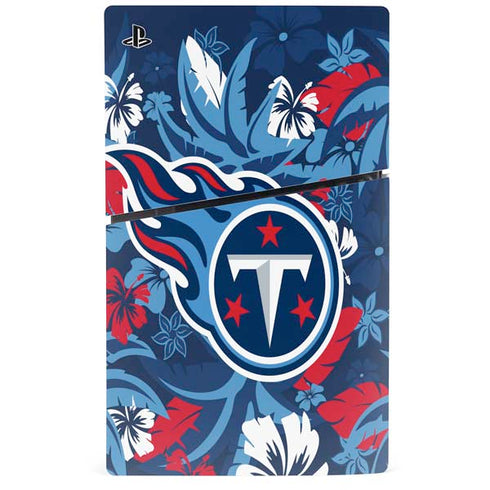 NFL Tennessee Titans Tropical Print PS5 Slim Disk Console Skin