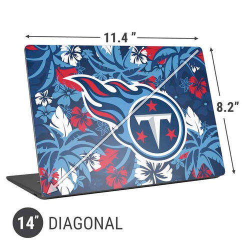 NFL Tennessee Titans Tropical Print Universal Laptop 14in (11.4 x 8.2in) Skin
