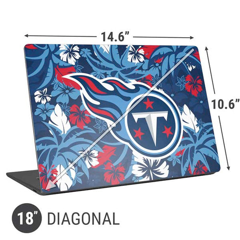 NFL Tennessee Titans Tropical Print Universal Laptop 18in (14.6 x 10.6in) Skin