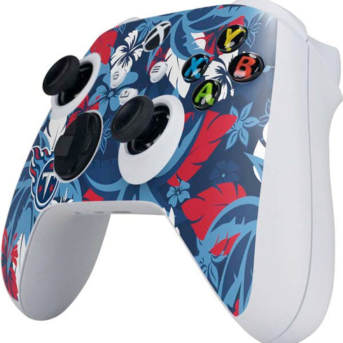 NFL Tennessee Titans Tropical Print Xbox Series S Controller Skin
