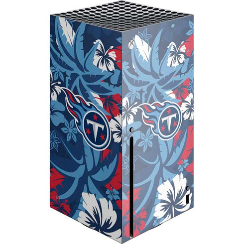 NFL Tennessee Titans Tropical Print Xbox Series X Console Skin