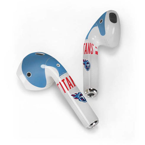 NFL Tennessee Titans White Striped Apple AirPods Skin