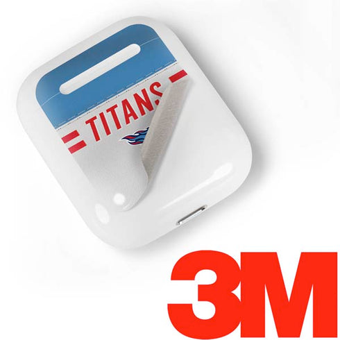 NFL Tennessee Titans White Striped Apple AirPods Skin