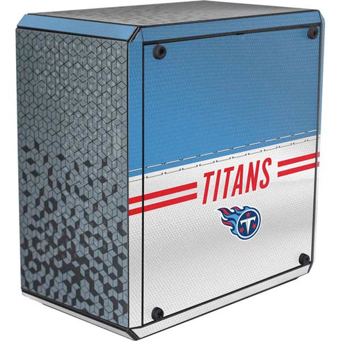 NFL Tennessee Titans White Striped Cooler Master MasterBox Q300L Mini Tower Skin