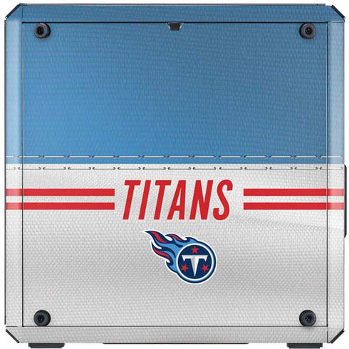 NFL Tennessee Titans White Striped Cooler Master MasterBox Q300L Mini Tower Skin