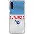 NFL Tennessee Titans White Striped Galaxy A10e Clear Case