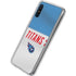NFL Tennessee Titans White Striped Galaxy A10e Clear Case