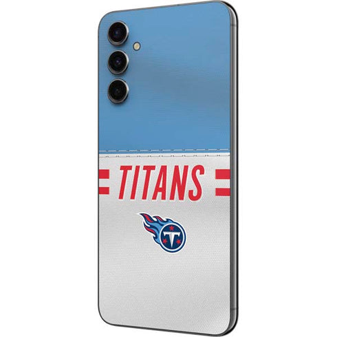 NFL Tennessee Titans White Striped Galaxy A14 5G Skin