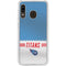NFL Tennessee Titans White Striped Galaxy A20 Clear Case