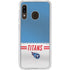 NFL Tennessee Titans White Striped Galaxy A20 Clear Case