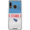 NFL Tennessee Titans White Striped Galaxy A30 Clear Case
