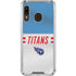 NFL Tennessee Titans White Striped Galaxy A30 Clear Case
