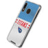 NFL Tennessee Titans White Striped Galaxy A30 Clear Case