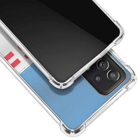 NFL Tennessee Titans White Striped Galaxy A72 5G Clear Case