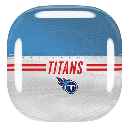 NFL Tennessee Titans White Striped Galaxy Buds Pro Skin