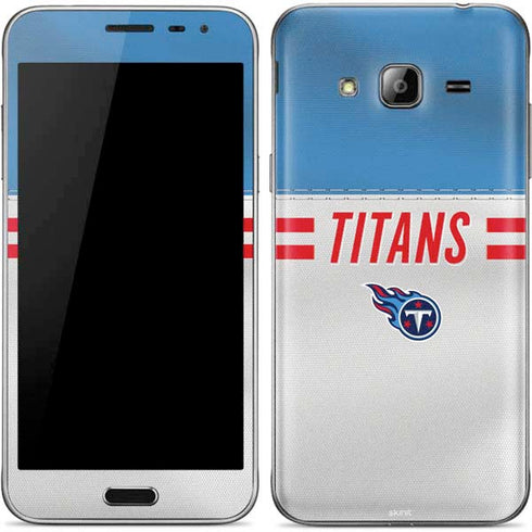 NFL Tennessee Titans White Striped Galaxy J3 Skin