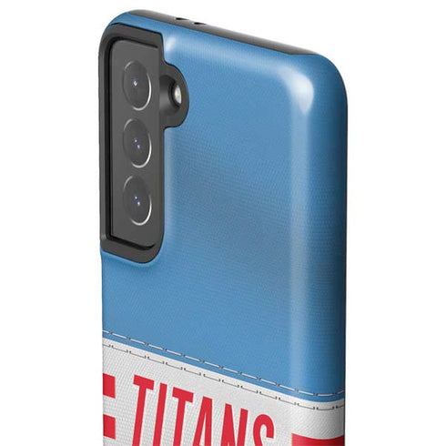 NFL Tennessee Titans White Striped Galaxy S21 5G Pro Case