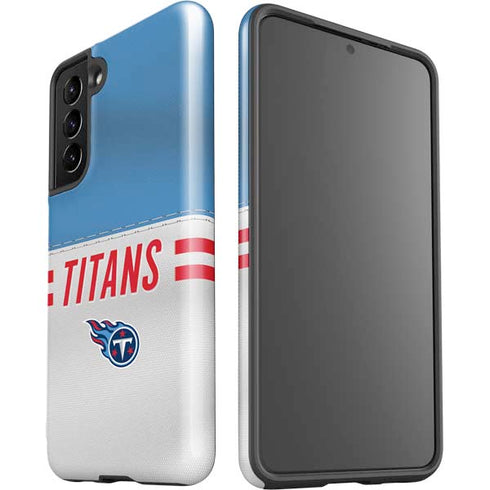 NFL Tennessee Titans White Striped Galaxy S21 5G Pro Case