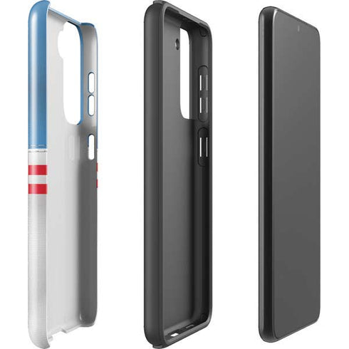 NFL Tennessee Titans White Striped Galaxy S21 FE Pro Case