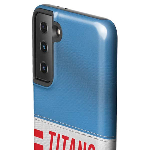 NFL Tennessee Titans White Striped Galaxy S21 Plus 5G Pro Case