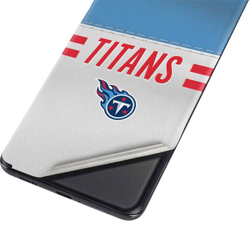 NFL Tennessee Titans White Striped Galaxy S21 Plus 5G Skin