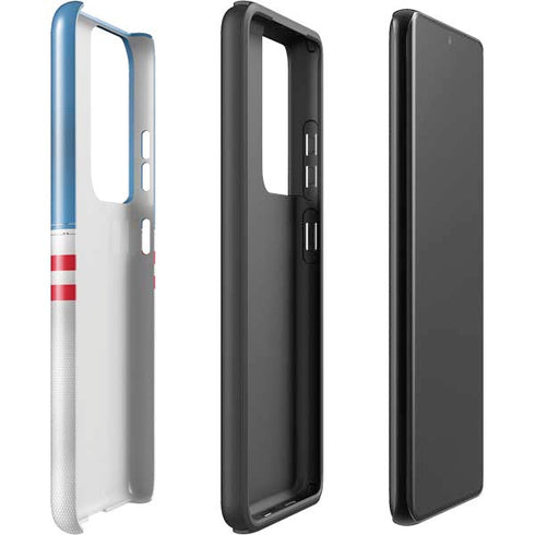 NFL Tennessee Titans White Striped Galaxy S21 Ultra 5G Pro Case