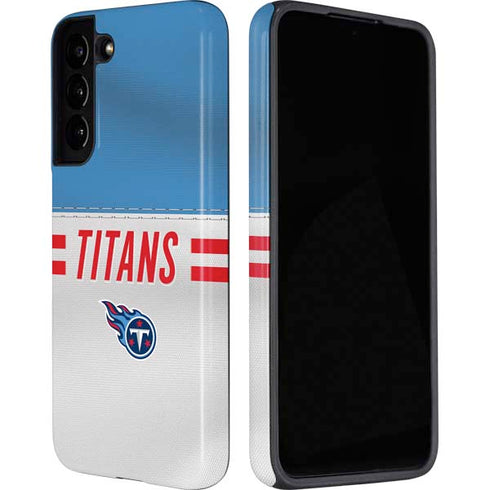 NFL Tennessee Titans White Striped Galaxy S22 Plus Pro Case