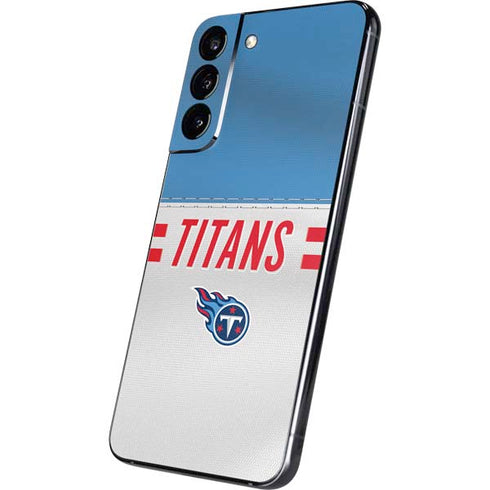 NFL Tennessee Titans White Striped Galaxy S22 Plus Skin