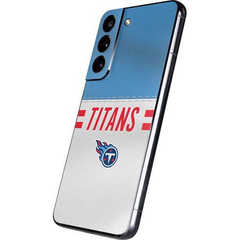 NFL Tennessee Titans White Striped Galaxy S22 Skin