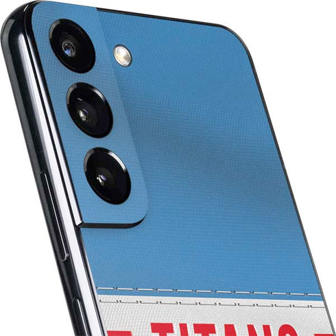 NFL Tennessee Titans White Striped Galaxy S22 Skin