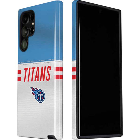 NFL Tennessee Titans White Striped Galaxy S22 Ultra Pro Case