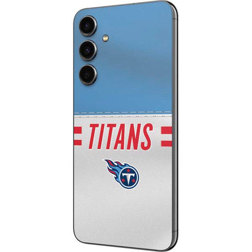 NFL Tennessee Titans White Striped Galaxy S23 FE Skin